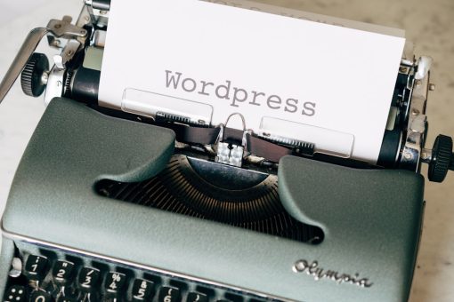 打字機上的 Wordpress